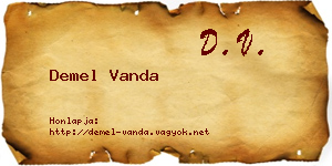 Demel Vanda névjegykártya